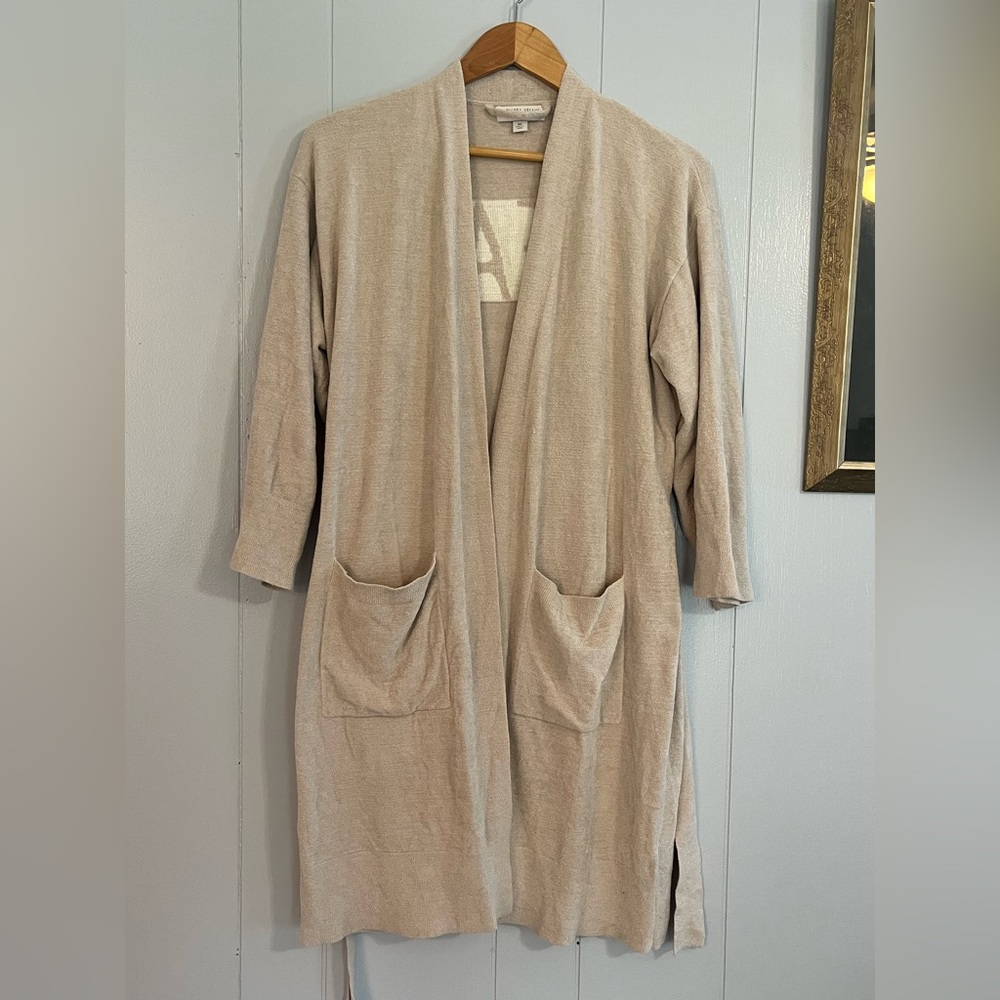 Barefoot Dreams CozyChic Ultra Lite Dream Robe in Driftwood/Grey color; size XS - Picture 11 of 12